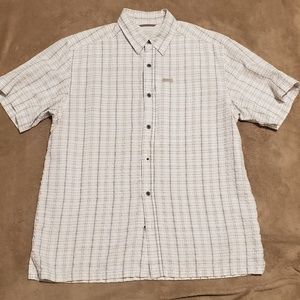 Columbia Men's Med Short Sleeve Plaid Shirt Modal